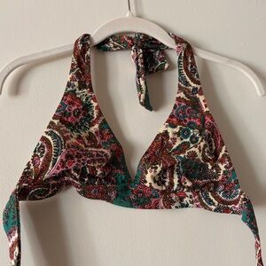 J. Crew Multicolor Paisley Bikini Top